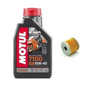 Kit Tagliando Filtro Olio Originale Compatibile con Keeway + Compatibile con Motul 7100 10W40 1LT Per RKF125 e RKR125