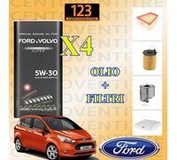 KIT TAGLIANDO FORD B-MAX 1.6 TDCI 95 CV OLIO 5W30 + 4 FILTRI