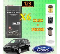 KIT TAGLIANDO FORD C-MAX 1.8 TDCI 115CV OLIO 5W30 + 4 FILTRI