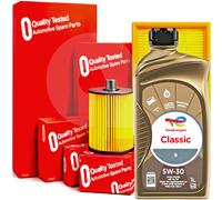 Kit Tagliando Ford C-Max Focus MK2 1.6 1.8 2.0 3 Filtri + 5Lt Olio Total 5w30