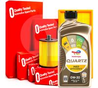 Kit Tagliando Ford C-Max MK2 Focus MK3 2.0 TDCI 4 Filtri + 7Lt Olio Total 0w30