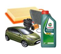 Kit Tagliando Ford Fiesta VI 1.4 Tdci 70cv 51kw + 4l Castrol Magnatec 5w30 A5