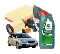 Kit Tagliando Ford Focus Ii 1.6 Tdci Dal 2005 + 4lt Castrol Magnatec 5w30 A5