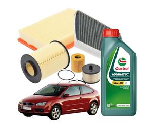 Kit Tagliando Ford Focus II 2.0 D 136cv Dal 2004 + 5lt Castrol Magnatec 5w30 A5