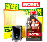 Kit Tagliando Ford Focus III 1.6TdCi Volvo V40 Filtri MANN + 4LT Olio Motul 5W30