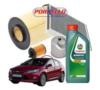 KIT TAGLIANDO FORD FOCUS III KUGA C-MAX II 1.6 TDCI 4LT OLIO 5W30 A5 + 4 FILTRI