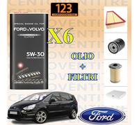 KIT TAGLIANDO FORD S-MAX 1.8 TDCI 125 CV OLIO 5W30 + 4 FILTRI