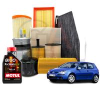 Kit tagliando Golf 5 1.9 tdi 77kw 105cv Olio Motul 5w30