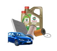KIT TAGLIANDO GOLF 7 VII 1.6 2.0 TDI E GTD BOSCH + 5 LT OLIO CASTROL 5W30LL