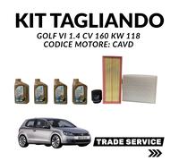 Kit Tagliando Golf VI 1.4 CV 160 KW 118 CODICE MOTORE: CAVD + 4LT PETRONAS XS