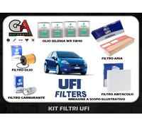 Kit tagliando Grande Punto 1.3 multijet 90cv filtri UFI 4 litri Selenia WR 5W40