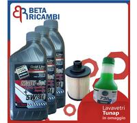 Kit Tagliando Grande Punto 1.3 Multijet Filtro Olio 5W40 Tunap 726 Impianto UFI