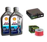 KIT/TAGLIANDO HONDA CB/400 SHELL ADVANCE ULTRA 10W40/FILTRO OLIO ARIA