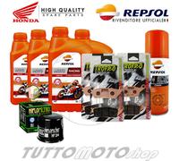 KIT TAGLIANDO HONDA CBF 600 N 2006 OLIO REPSOL FILTRI PASTIGLIE SINTER GRASSO