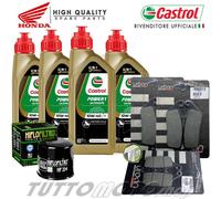 KIT TAGLIANDO HONDA CBF 600 S 2010 2011 OLIO CASTROL 10W40 FILTRO PASTIGLIE
