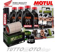 KIT TAGLIANDO HONDA CBF600 S 2010 2011 OLIO MOTUL 7100 FILTRI PASTIGLIE GRASSO