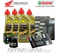 KIT TAGLIANDO HONDA CBR 600 F 1995 OLIO CASTROL 10W40 FILTRO PASTIGLIE 95