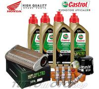 KIT TAGLIANDO HONDA HORNET 600 2011 2012 2013 OLIO CASTROL FILTRI CANDELE