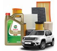 KIT TAGLIANDO JEEP RENEGADE COMPASS 1.6 2.0 CASTROL 0W30 + FILTRI COME ORIGINALI