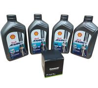 KIT TAGLIANDO KAWASAKI 4 LITRI Shell Advance 10w40 + FILTRO ORIGINALE KAWASAKI