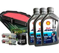 Kit/tagliando Kawasaki EN 650 VULCAN Shell Ultra 10W40 filtro olio aria candele
