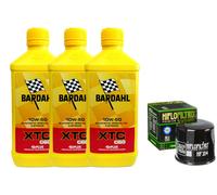Kit/tagliando KAWASAKI ER/6N 2006 Bardahl XTC C60 10W50 filtro olio Hiflo HF204