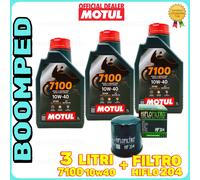 KIT TAGLIANDO KAWASAKI KFX700 OLIO MOTUL 7100 10W40 FILTRO HIFLO 204 03MO60F1