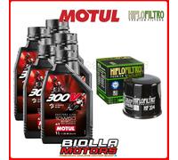 KIT TAGLIANDO KAWASAKI VN1500 E2-E7 Classic 2003 FILTRO OLIO MOTUL 300V 10W50 5x