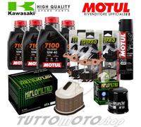 KIT TAGLIANDO KAWASAKI Z 750 2007 2008 2009 OLIO 7100 FILTRI PASTIGLIE GRASSO