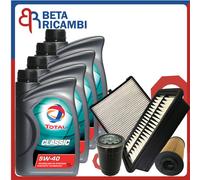 Kit Tagliando Kia Picanto 1.1 CRDi 55KW Dal 11/2005 In Poi Filtri + 4 Olio 5W40