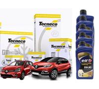 KIT TAGLIANDO KIT 4 FILTRI TECNECO + 5 LITRI ELF 5W30 PER CLIO IV/CAPTURE I 1.5 DCI
