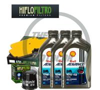 KIT/TAGLIANDO KLE VERSYS/650 2008/14 SHELL ADVANCE ULTRA 10W40 FILTRO OLIO ARIA