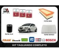 Kit tagliando lancia Ypsilon 1.2 dal 2012 51kw 69cv 3lt Olio Selenia K 5w40