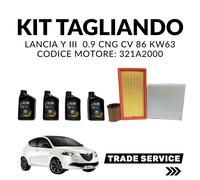 Kit Tagliando LANCIA YPSILON 2015 0.9 CV 86 KW63 + 4LT SELENIA DIGITEK 0W30