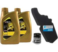 KIT TAGLIANDO MANUTENZIONE FILTRO ARIA FILTRO OLIO ED OLIO ENI PER PIAGGIO VESPA LX 50 FINO AL 2013 - LX 125 FINO AL 2013 - VESPA LX 150 FINO AL 2013 ORIGINALE.