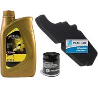 KIT TAGLIANDO MANUTENZIONE FILTRO ARIA FILTRO OLIO ED OLIO PER PIAGGIO VESPA LX 50 FINO AL 2013 - VESPA LX 125 FINO AL 2013 - VESPA LX 150 FINO AL 2013 ORIGINALE PIAGGIO.