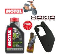 kit tagliando mbk booster spirit 50 1996-1997-1998-1999,olio motul 2t ,candela