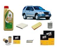 Kit Tagliando Mercedes Benz ML W163 270 CDI 120 Kw 163 Hp + 8 Litri Castrol 5w30