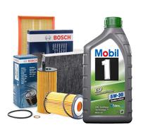 KIT TAGLIANDO MERCEDES CLASSE A BOSCH + 6LT OLIO MOBIL 1 5W30
