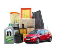 Kit tagliando Mercedes Classe A W169 B W245 160 180 200 cdi 6L Mobil1 + 4 filtri