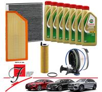 KIT TAGLIANDO MERCEDES GLC CLS 300 220 200 4 FILTRI 7LT CASTROL 5W30