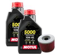 Kit Tagliando moto 2 litri olio Motul 5000 10W40 + filtro 401