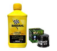 Kit tagliando Motocar XTS C60 10W50 4T - Filtro olio HifloFiltro HF204 per Yamaha YZF R6 600 2006 2007