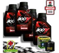 KIT TAGLIANDO MOTUL 300V 5W30 + FILTRO RACING Kawasaki ZX 600 Performance 2011