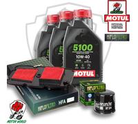 KIT TAGLIANDO MOTUL 5100 10W40 FILTRO ARIA OLIO HONDA XL 700 V TRANSALP 2013