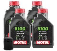 KIT TAGLIANDO MOTUL 5100 10W40 YAMAHA XVS A DRAG STAR CLASSIC 5BN 650 1998 >