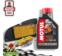Kit tagliando MOTUL 7100 10W40 filtro aria candela SYM HD EURO3 125 2007 2008