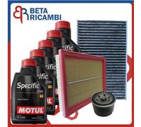 Kit Tagliando Nissan Juke 1.5 dCi Diesel 3 Filtri Aria Abitacolo 5 L Motul 5w30
