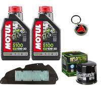 Kit tagliando olio 5100 10W30 con filtro aria ed olio specifico per Sh 300 2007 2008 2009 2010 2011 2012 2013 2014 2015 2016 2017 2018 2019 2020