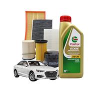 Kit tagliando olio 5W30 5LT + 4 FILTRI COMPATIBILE CON AUDI A4 (B8) 2.0 TDI
